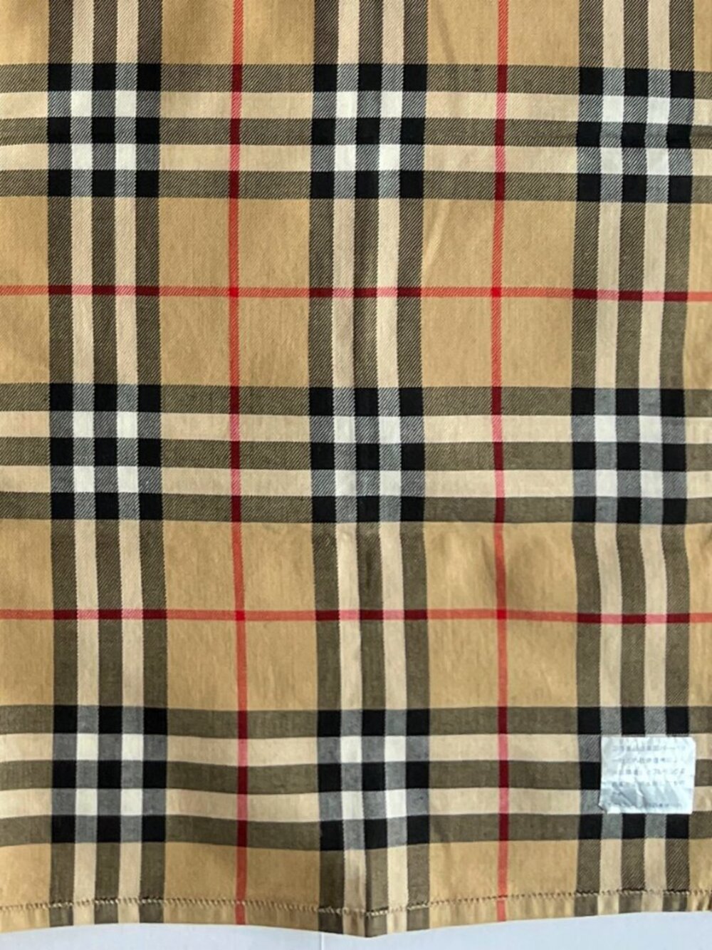 Burberrys Vintage Nova Check Cotton Scarf Embroidered Logo NWOT - Picture 6 of 11